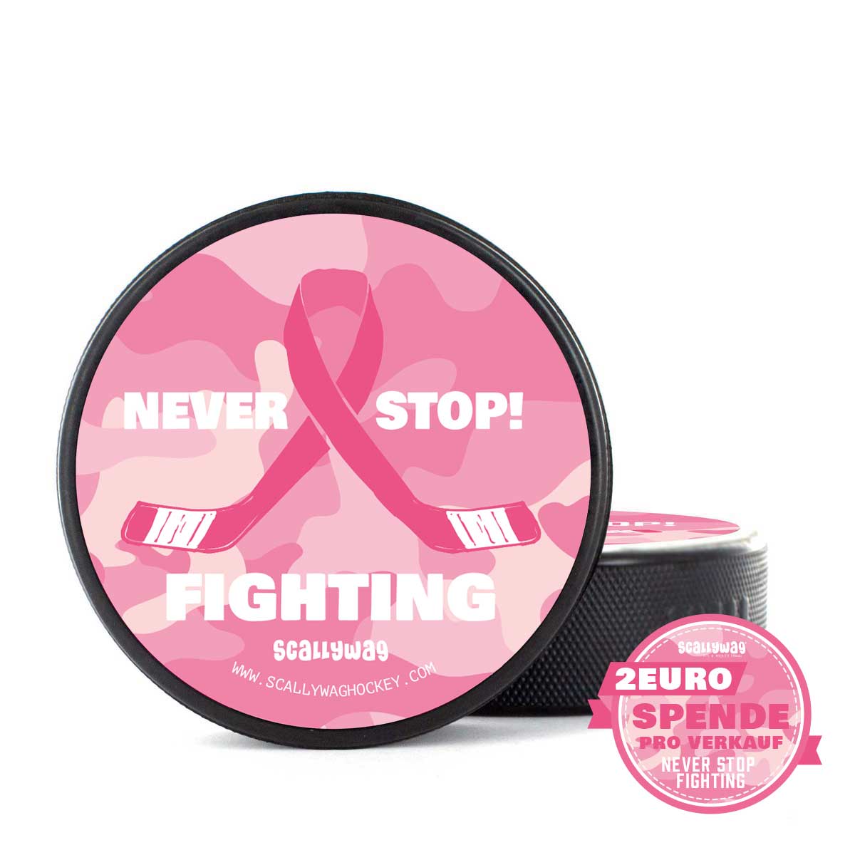 Eishockey Puck NEVER STOP FIGHTING - COR3zilla