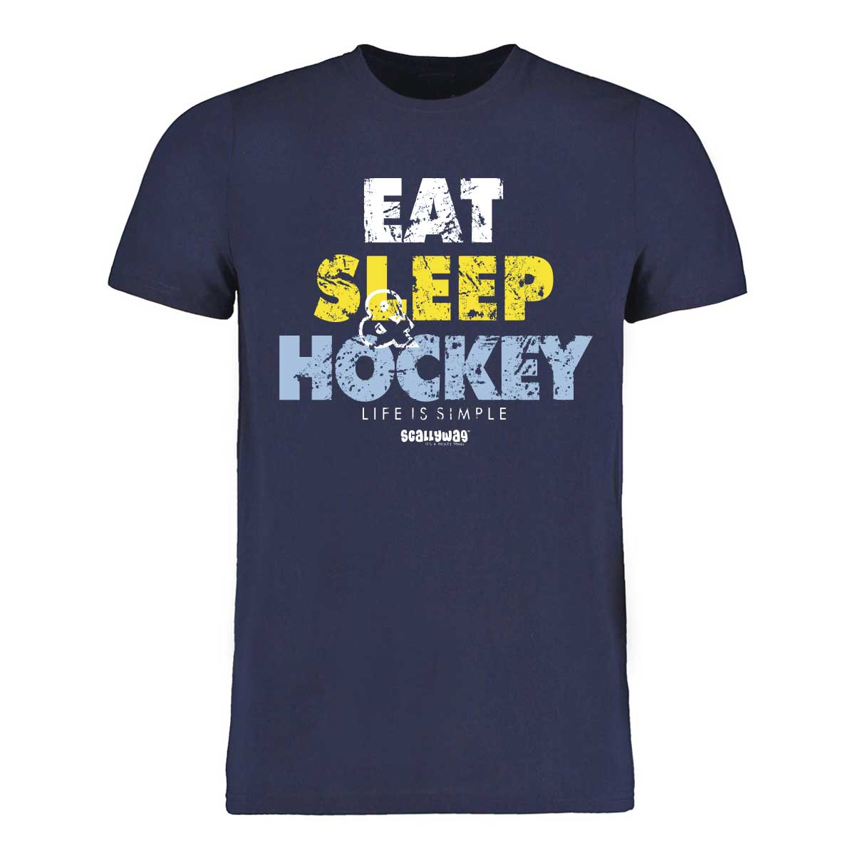 SCALLYWAG® Retro T-Shirt EAT SLEEP HOCKEY - COR3zilla