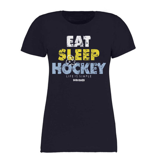 SCALLYWAG® HOCKEY T-Shirt Girls EAT SLEEP HOCKEY - COR3zilla