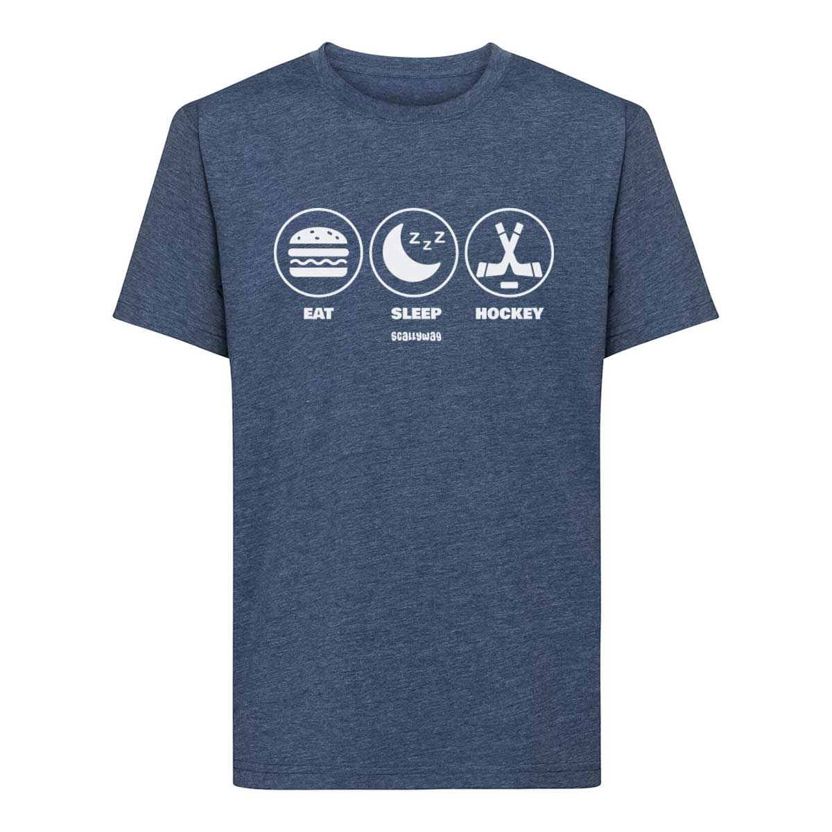 SCALLYWAG® HOCKEY T-Shirt Kids EAT SLEEP HOCKEY Icons - COR3zilla