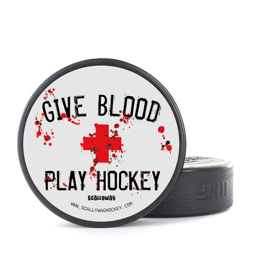 Eishockey Puck GIVE BLOOD - COR3zilla